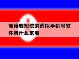 能接收短信的虚拟手机号软件叫什么来着的简单介绍