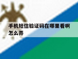 手机短信验证码在哪里看啊怎么弄