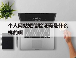 个人网站短信验证码是什么样的啊