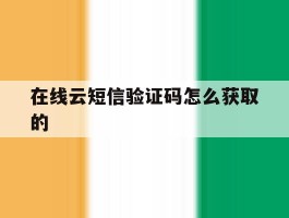 在线云短信验证码怎么获取的