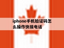 iphone手机验证码怎么操作快接电话