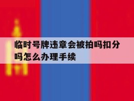 临时号牌违章会被拍吗扣分吗怎么办理手续的简单介绍