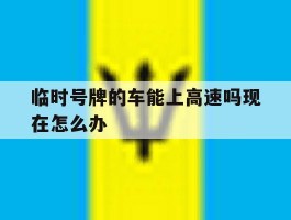临时号牌的车能上高速吗现在怎么办