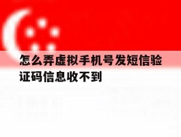 关于怎么弄虚拟手机号发短信验证码信息收不到的信息