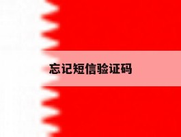 忘记短信验证码