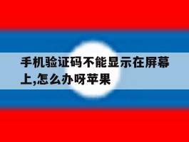 手机验证码不能显示在屏幕上,怎么办呀苹果
