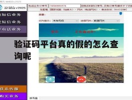 验证码平台真的假的怎么查询呢