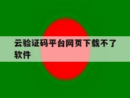 云验证码平台网页下载不了软件