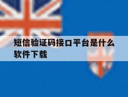 短信验证码接口平台是什么软件下载