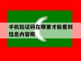 手机验证码在哪里才能看到信息内容呢