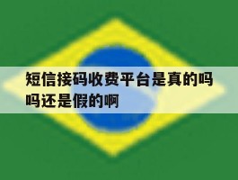 短信接码收费平台是真的吗吗还是假的啊