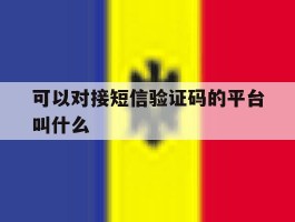 可以对接短信验证码的平台叫什么