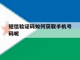 短信验证码如何获取手机号码呢