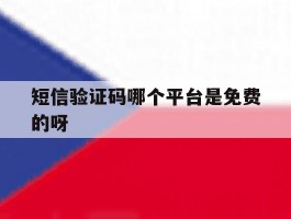 短信验证码哪个平台是免费的呀