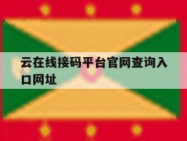 云在线接码平台官网查询入口网址