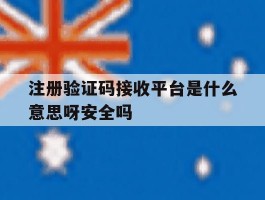 关于注册验证码接收平台是什么意思呀安全吗的信息
