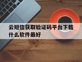 云短信获取验证码平台下载什么软件最好