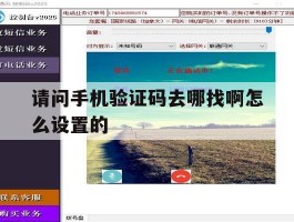 请问手机验证码去哪找啊怎么设置的