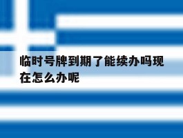 包含临时号牌到期了能续办吗现在怎么办呢的词条