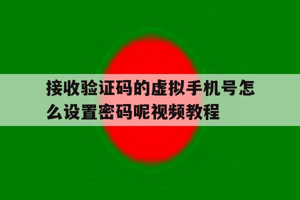 关于接收验证码的虚拟手机号怎么设置密码呢视频教程的信息 关于接收验证码的虚拟手机号怎么设置密码呢视频教程的信息