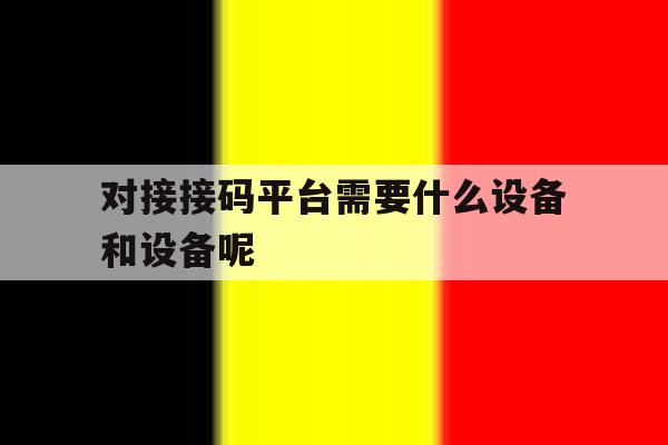 对接接码平台需要什么设备和设备呢 对接接码平台需要什么设备和设备呢