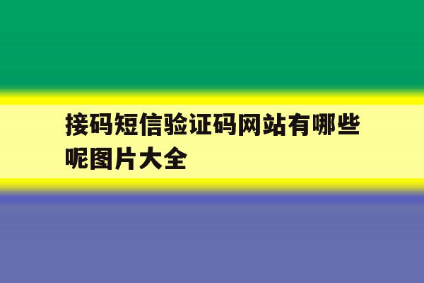 接码短信验证码网站有哪些呢图片大全 接码短信验证码网站有哪些呢图片大全