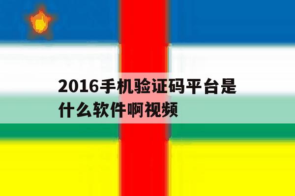 2016手机验证码平台是什么软件啊视频 2016手机验证码平台是什么软件啊视频