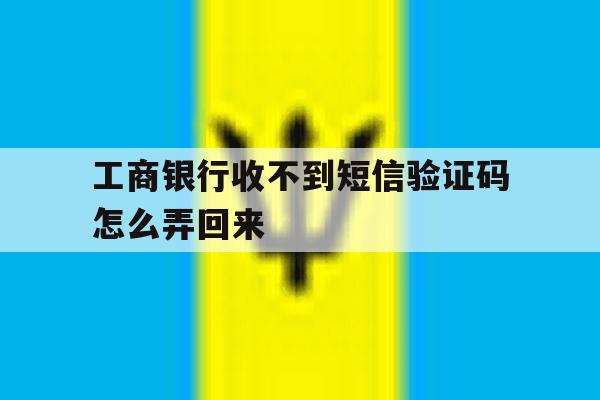 工商银行收不到短信验证码怎么弄回来 工商银行收不到短信验证码怎么弄回来