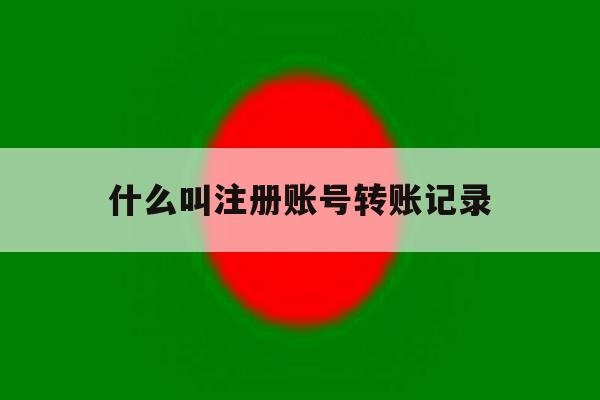 什么叫注册账号转账记录
