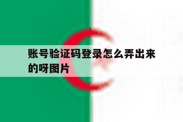 账号验证码登录怎么弄出来的呀图片