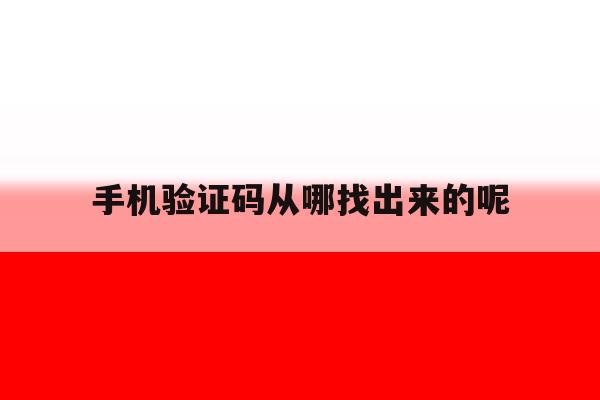 手机验证码从哪找出来的呢 手机验证码从哪找出来的呢