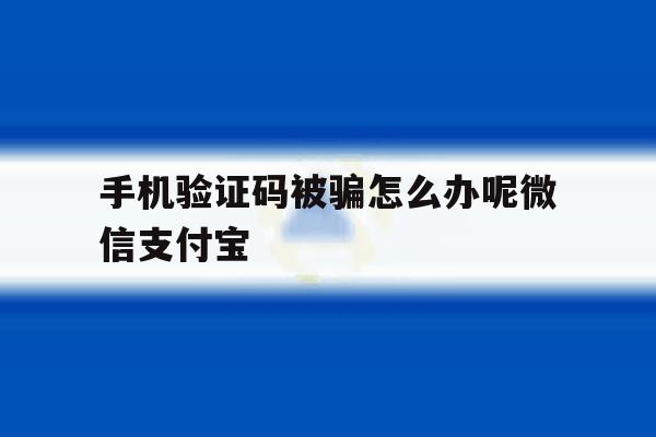 手机验证码被骗怎么办呢微信支付宝 手机验证码被骗怎么办呢微信支付宝