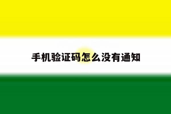 手机验证码怎么没有通知 手机验证码怎么没有通知