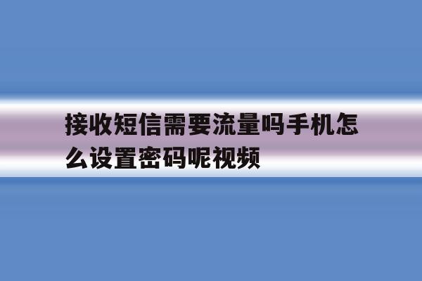 接收短信需要流量吗手机怎么设置密码呢视频 接收短信需要流量吗手机怎么设置密码呢视频