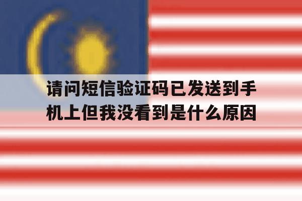 请问短信验证码已发送到手机上但我没看到是什么原因的简单介绍 请问短信验证码已发送到手机上但我没看到是什么原因的简单介绍