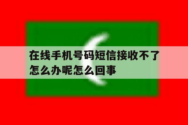 在线手机号码短信接收不了怎么办呢怎么回事 在线手机号码短信接收不了怎么办呢怎么回事