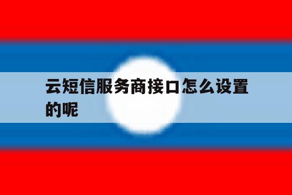 云短信服务商接口怎么设置的呢 云短信服务商接口怎么设置的呢