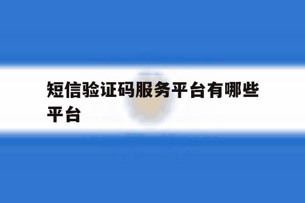 短信验证码服务平台有哪些平台 短信验证码服务平台有哪些平台