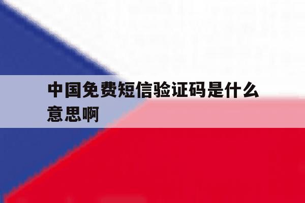 中国免费短信验证码是什么意思啊 中国免费短信验证码是什么意思啊