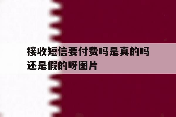 关于接收短信要付费吗是真的吗还是假的呀图片的信息 关于接收短信要付费吗是真的吗还是假的呀图片的信息