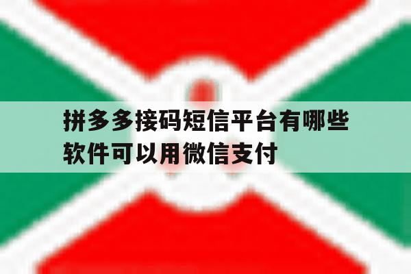 拼多多接码短信平台有哪些软件可以用微信支付的简单介绍 拼多多接码短信平台有哪些软件可以用微信支付的简单介绍