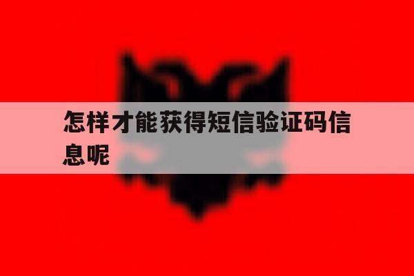 怎样才能获得短信验证码信息呢 怎样才能获得短信验证码信息呢