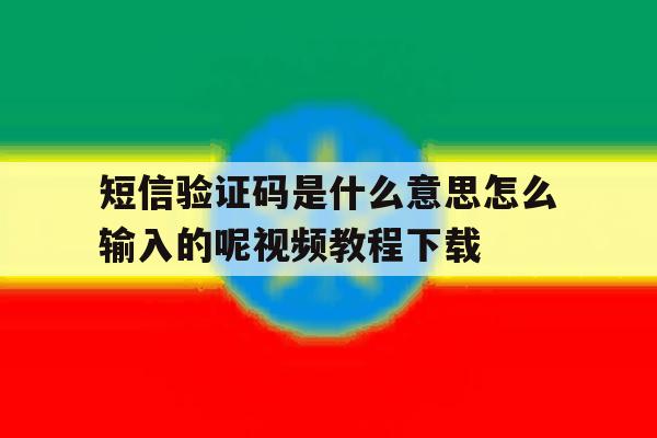 短信验证码是什么意思怎么输入的呢视频教程下载的简单介绍 短信验证码是什么意思怎么输入的呢视频教程下载的简单介绍