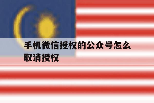 手机微信授权的公众号怎么取消授权 手机微信授权的公众号怎么取消授权