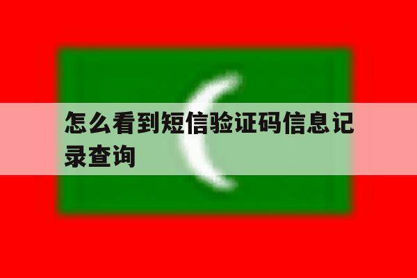 怎么看到短信验证码信息记录查询 怎么看到短信验证码信息记录查询