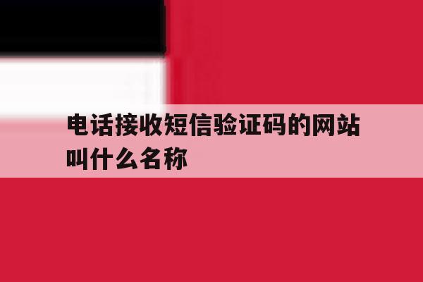 电话接收短信验证码的网站叫什么名称 电话接收短信验证码的网站叫什么名称