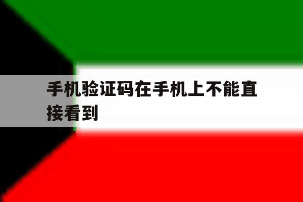 手机验证码在手机上不能直接看到 手机验证码在手机上不能直接看到