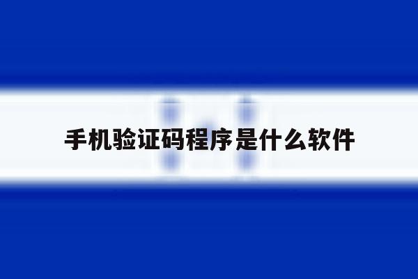手机验证码程序是什么软件 手机验证码程序是什么软件