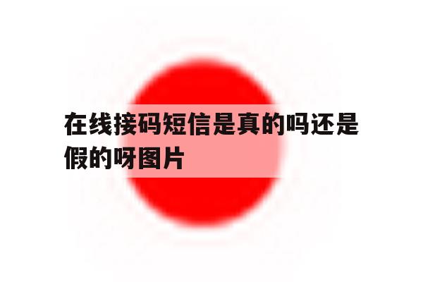 在线接码短信是真的吗还是假的呀图片 在线接码短信是真的吗还是假的呀图片