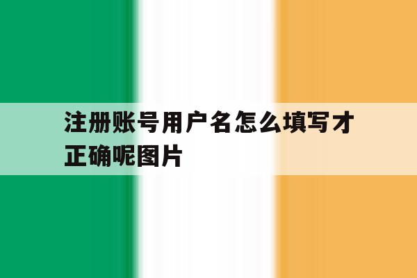注册账号用户名怎么填写才正确呢图片